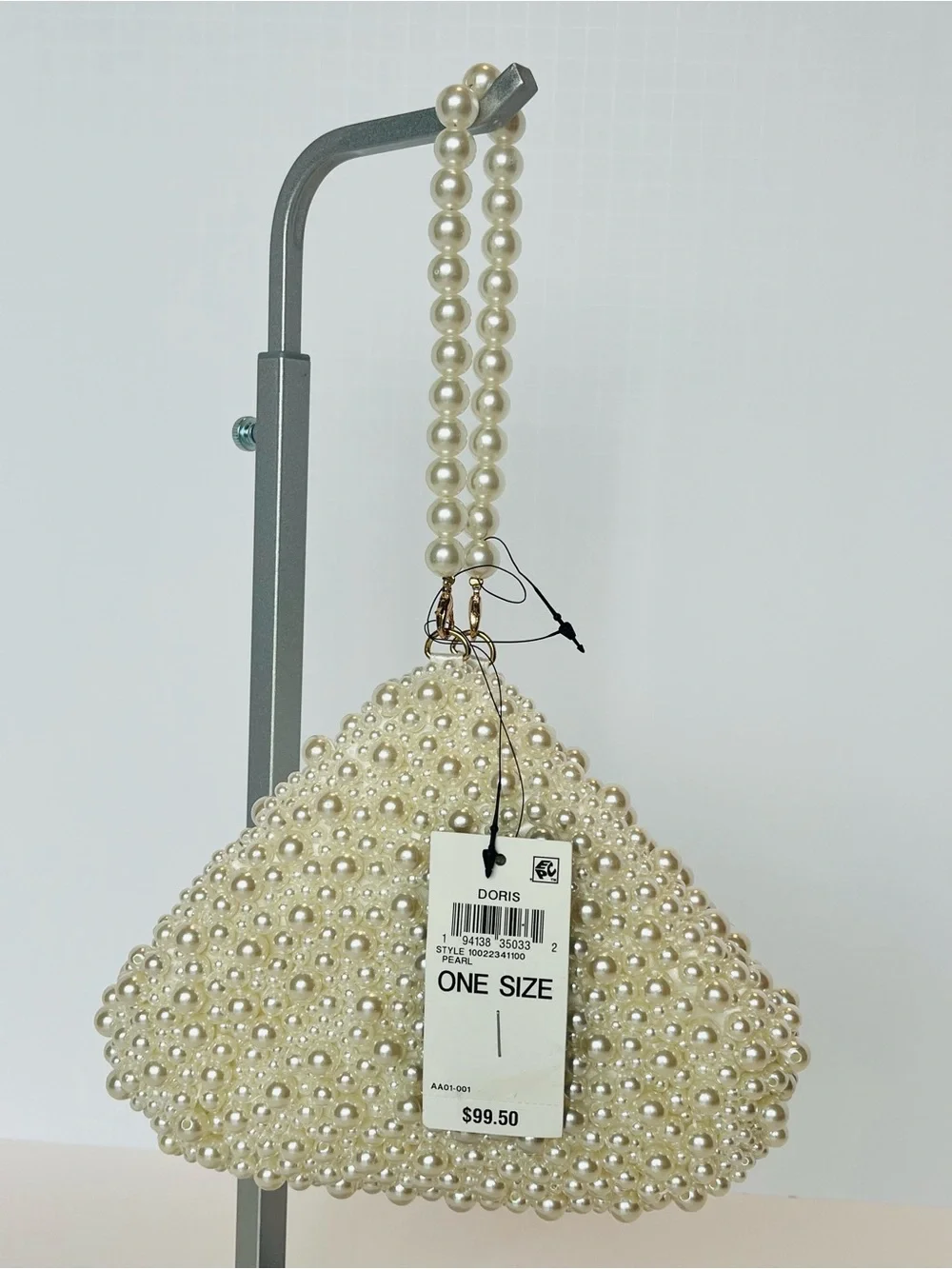 INC International Concepts Doris Imitation Pearl Clutch